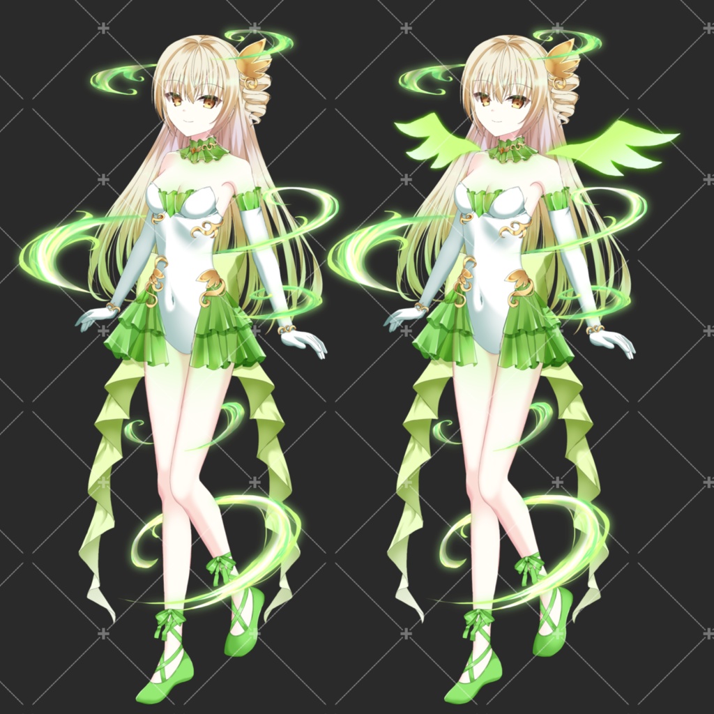 風の精霊・立ち絵素材_表情7種