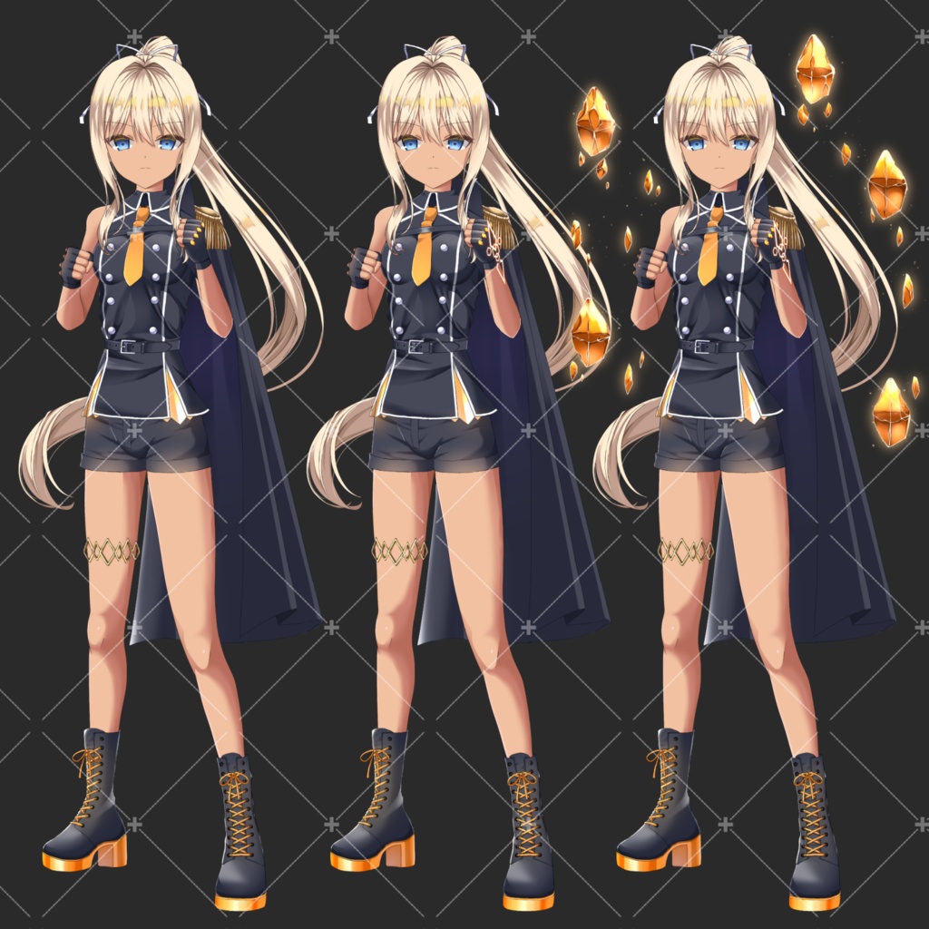 土の精霊・立ち絵素材_表情7種