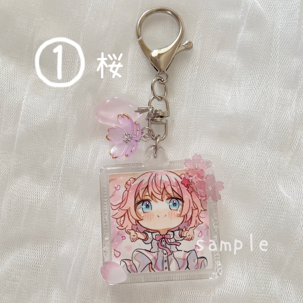 オリジナル 春の彩り 原画アクリルキーホルダー