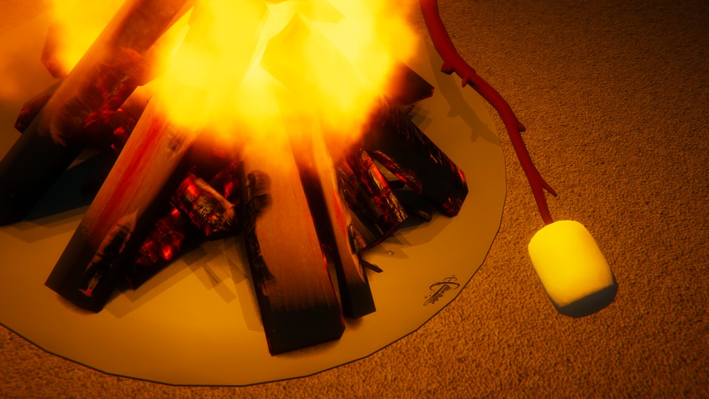 マシュマロ&焚火ギミック【PCアバター専用】