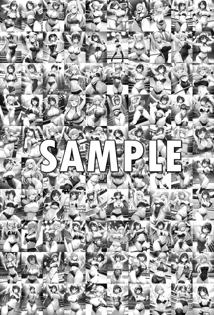 女子プロレス美少女AIイラストコレクション2 勝利ポーズ編