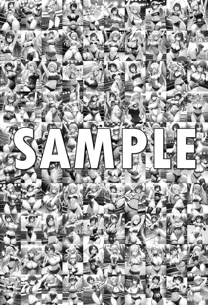 女子プロレス美少女AIイラストコレクション2 勝利ポーズ編