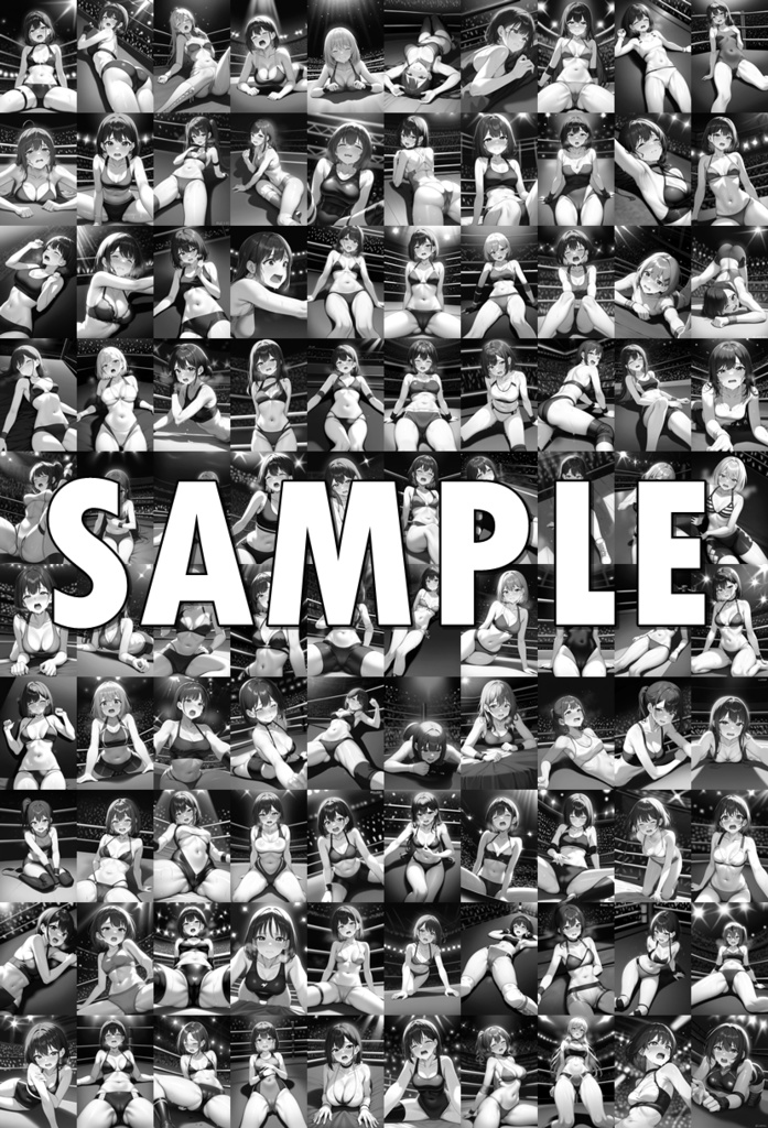 女子プロレス美少女AIイラストコレクション3 敗北ポーズ編