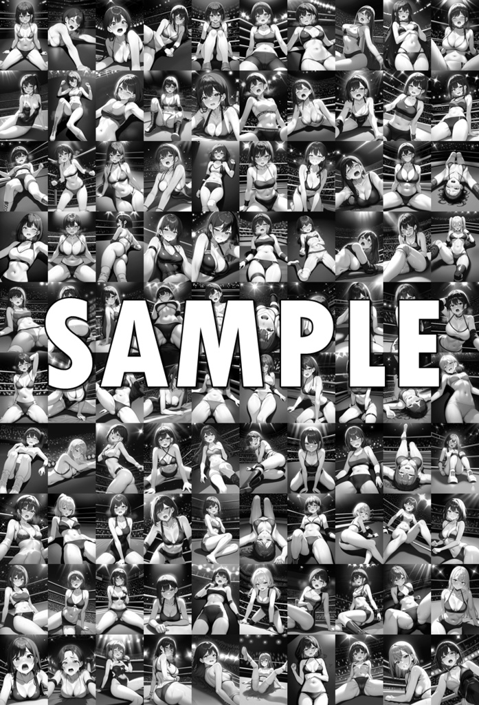 女子プロレス美少女AIイラストコレクション3 敗北ポーズ編