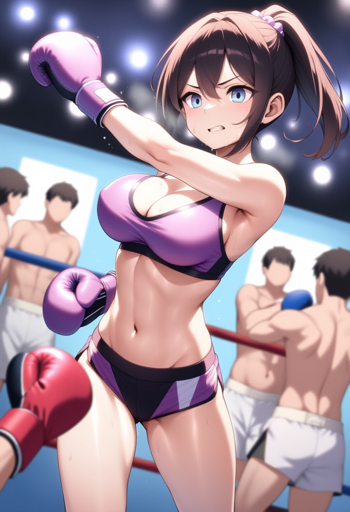 女子ボクシング美少女AIイラストコレクション1 立ち絵編