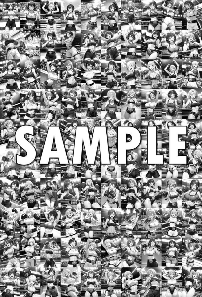 女子ボクシング美少女AIイラストコレクション2 勝利ポーズ編