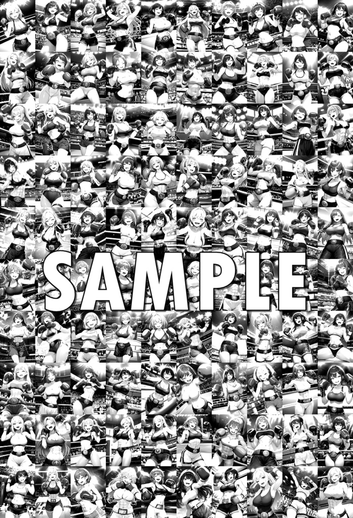 女子ボクシング美少女AIイラストコレクション2 勝利ポーズ編