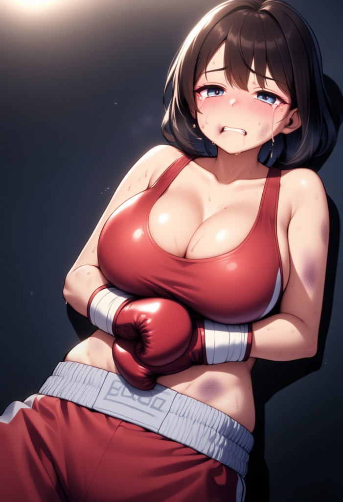 女子ボクシング美少女AIイラストコレクション4 ダウンポーズ編