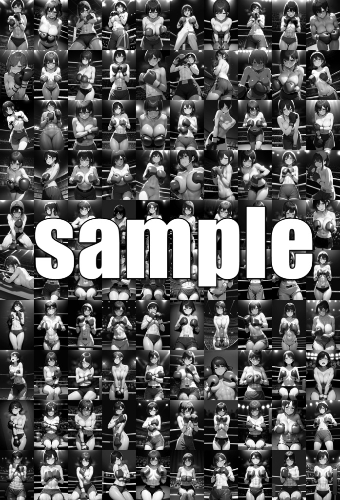 女子ボクシング美少女AIイラストコレクション5 罰ゲーム編