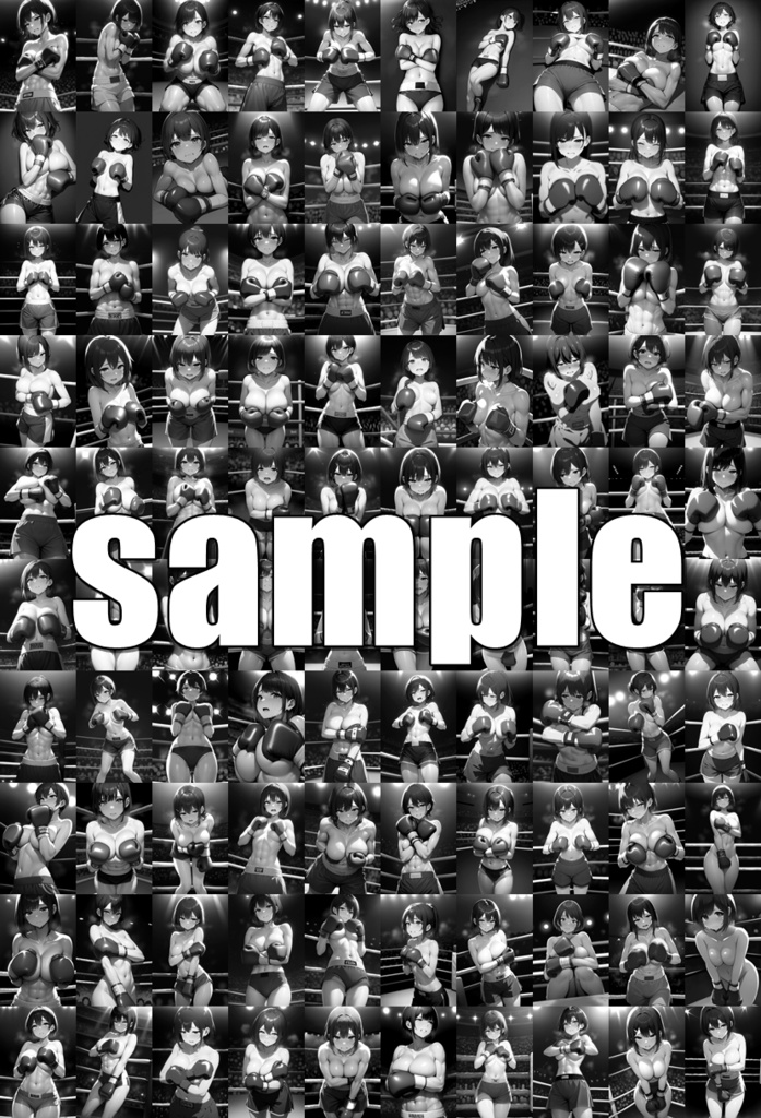 女子ボクシング美少女AIイラストコレクション5 罰ゲーム編