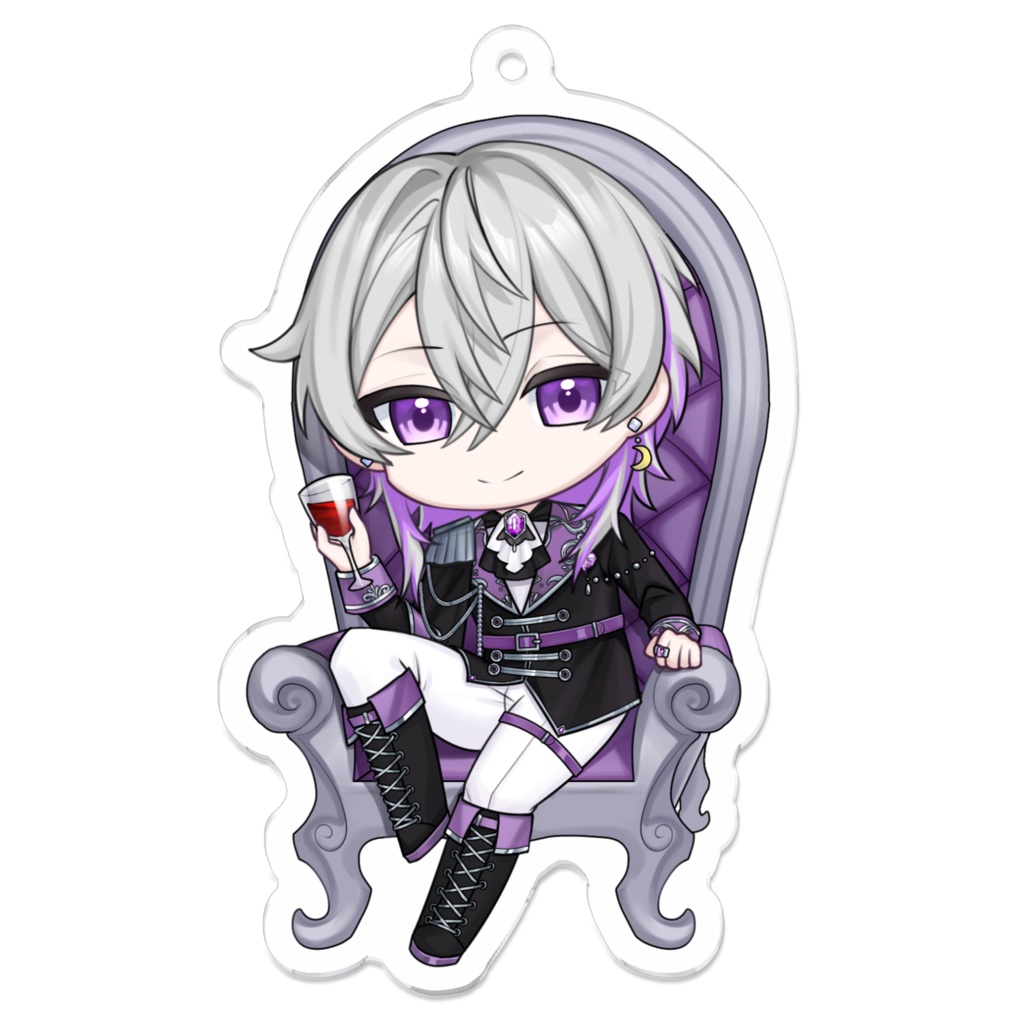 夜乃きらミニキャラアクリルキーホルダー（コーティング）