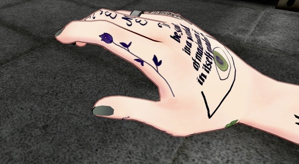 レタリングタトゥー vol.4 【桔梗対応】【購入者に限り1人まで譲渡可能】