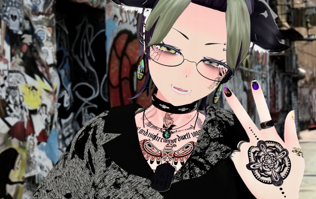 タトゥー Vol.9 レタリング・ワンポイント【4アバター対応データ有】