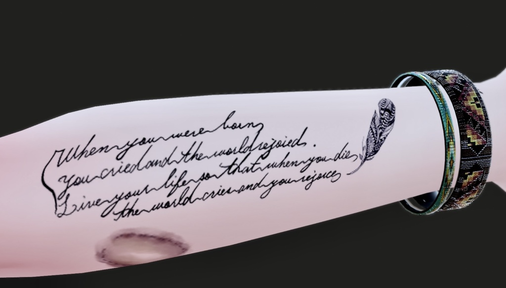 タトゥー Vol.9 レタリング・ワンポイント【4アバター対応データ有】