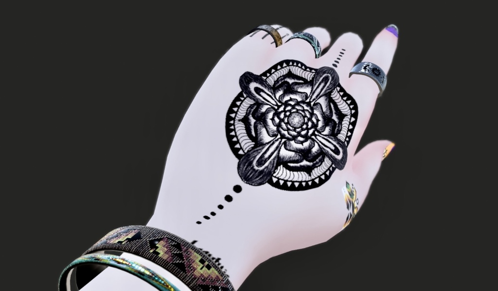 タトゥー Vol.9 レタリング・ワンポイント【4アバター対応データ有】