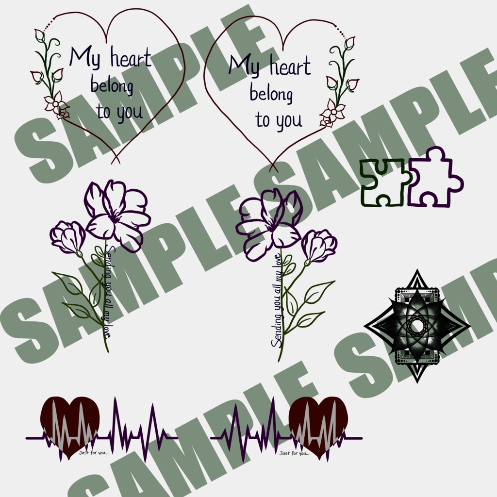 PairTattooSet【VRC想定】おまけ付☆