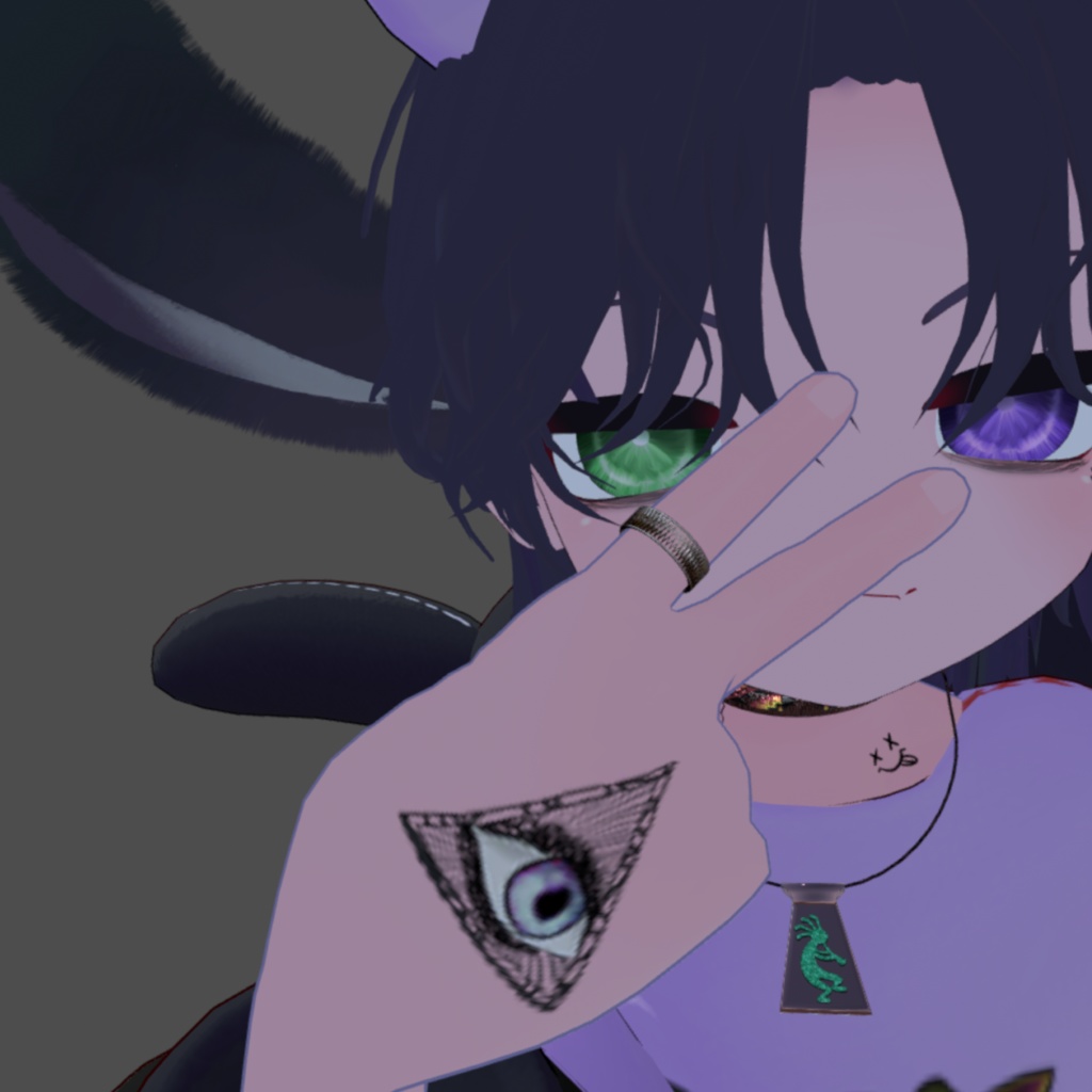 カラーワンポイントタトゥー 【VRC想定】