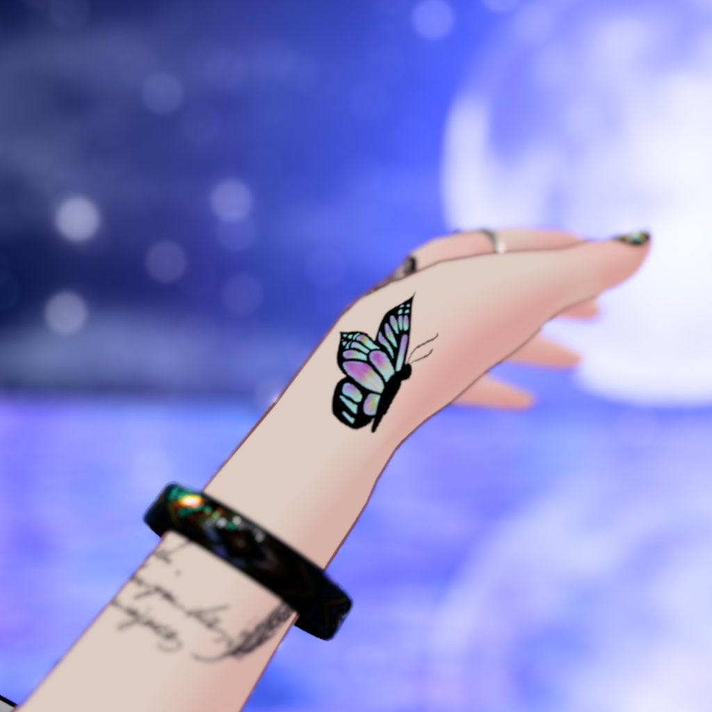 カラーワンポイントタトゥー 【VRC想定】