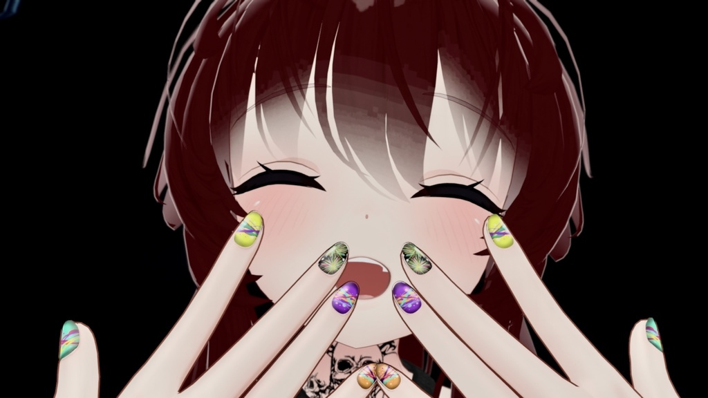 夏祭りネイルセット✨【VRC想定】5アバター対応データ有