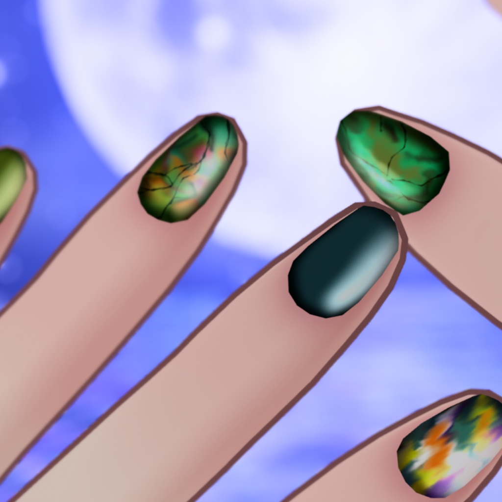 鉱石ネイル【VRC想定】4アバター対応データ有