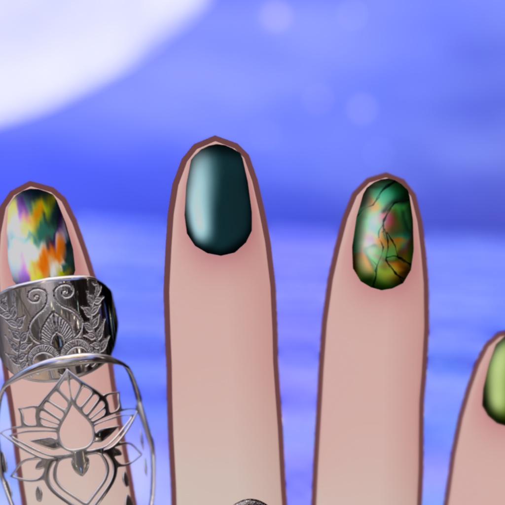 鉱石ネイル【VRC想定】4アバター対応データ有