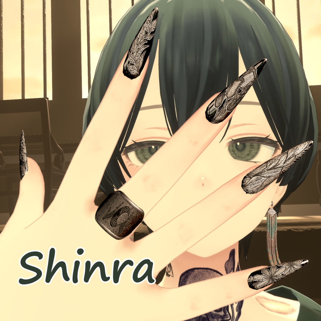 【MA対応】ネイルチップ・ネイルテクスチャセット 販売可※注意事項有【VRC想定】9アバターMA対応済