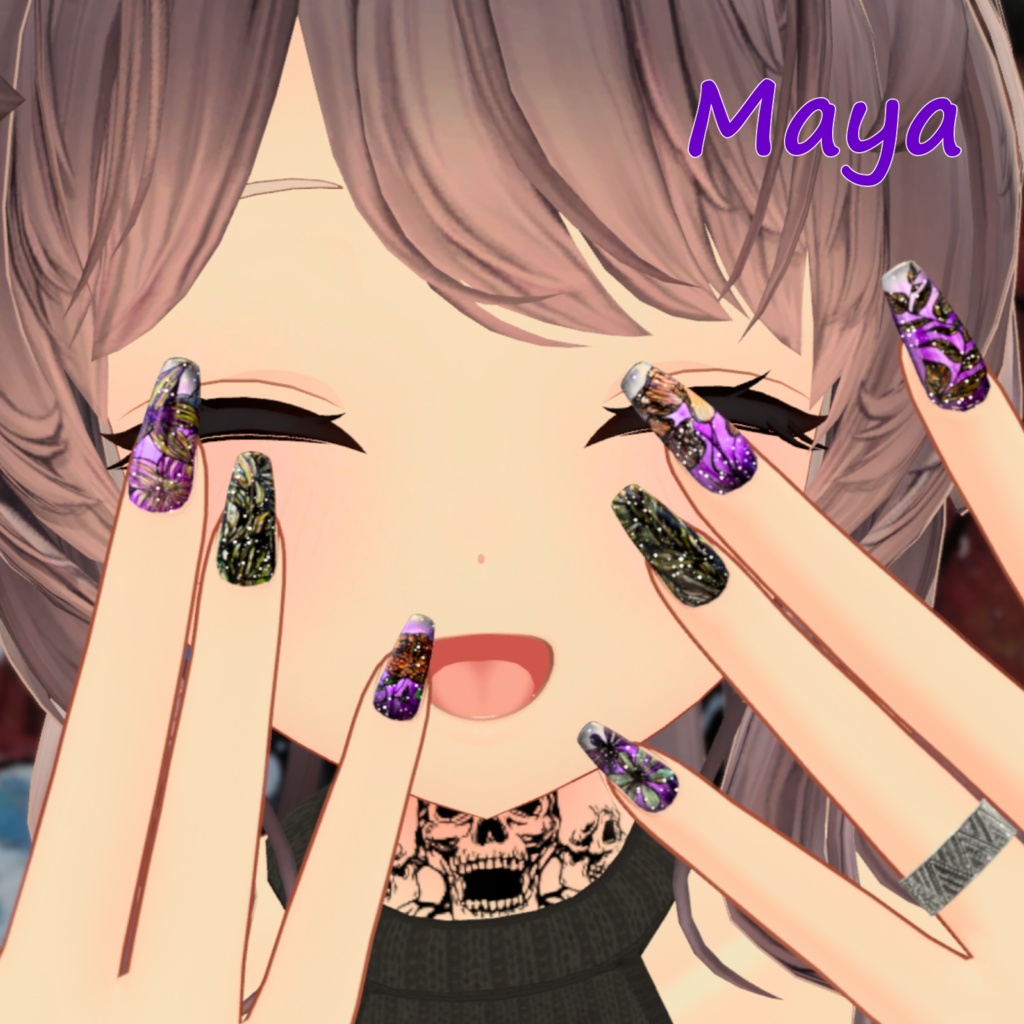 【MA対応】ネイルチップ・ネイルテクスチャセット 販売可※注意事項有【VRC想定】9アバターMA対応済