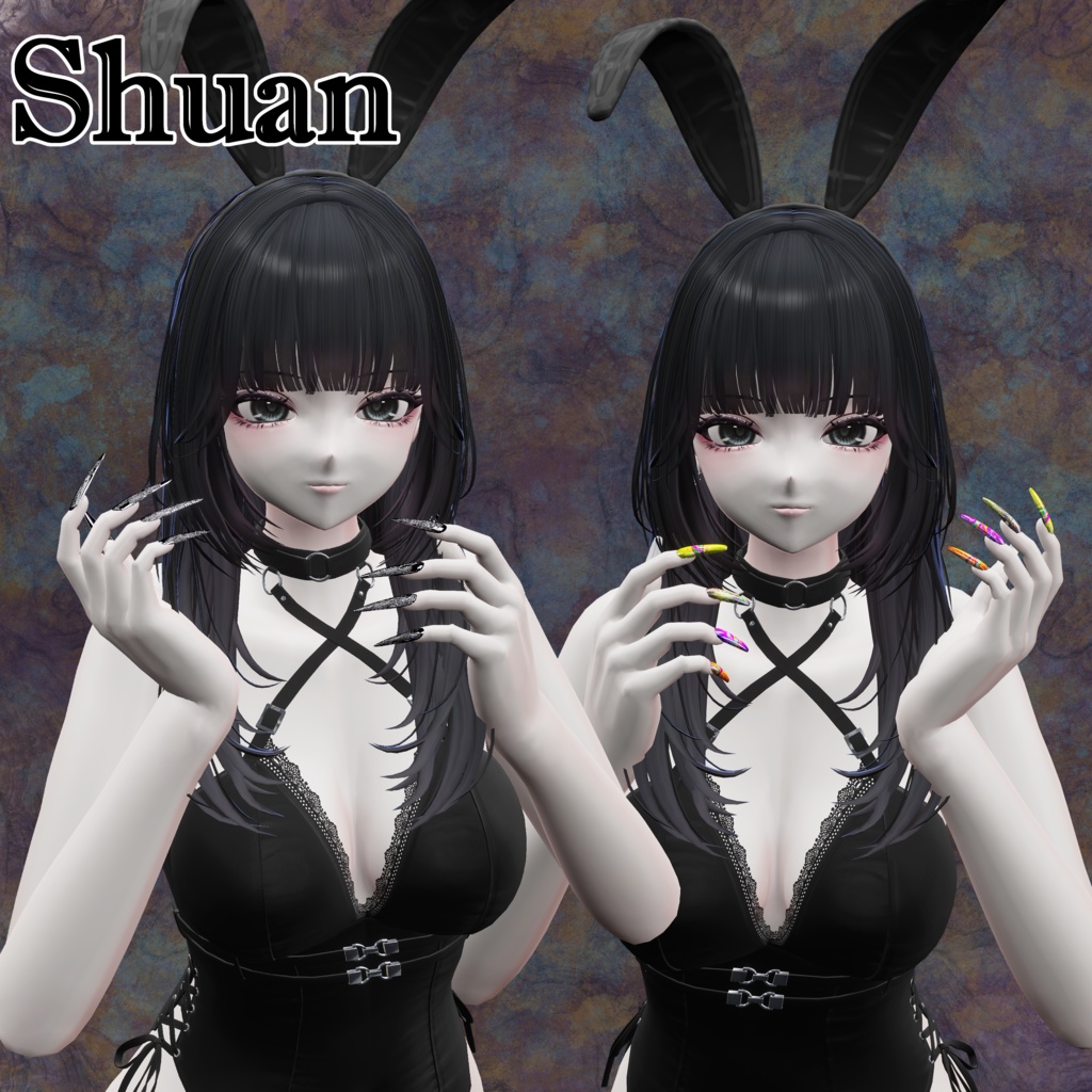 【MA対応】ネイルチップ・ネイルテクスチャセット 販売可※注意事項有【VRC想定】9アバターMA対応済