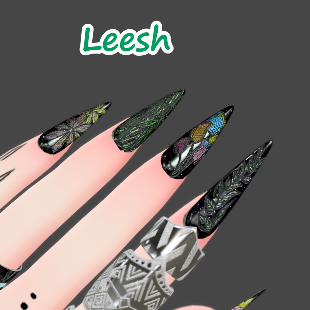 【MA対応】ネイルチップ・ネイルテクスチャセット 販売可※注意事項有【VRC想定】9アバターMA対応済