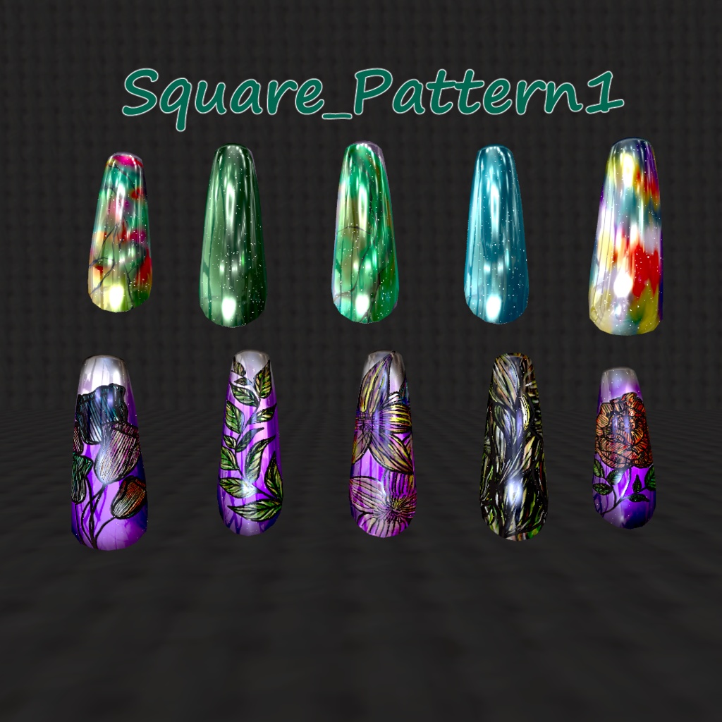 【MA対応】ネイルチップ・ネイルテクスチャセット 販売可※注意事項有【VRC想定】9アバターMA対応済