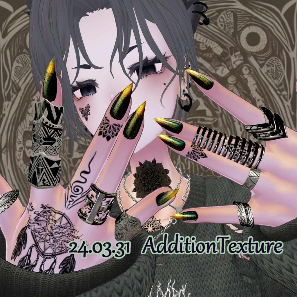 【MA対応】CatNailTip【VRC想定】11アバターMA設定済