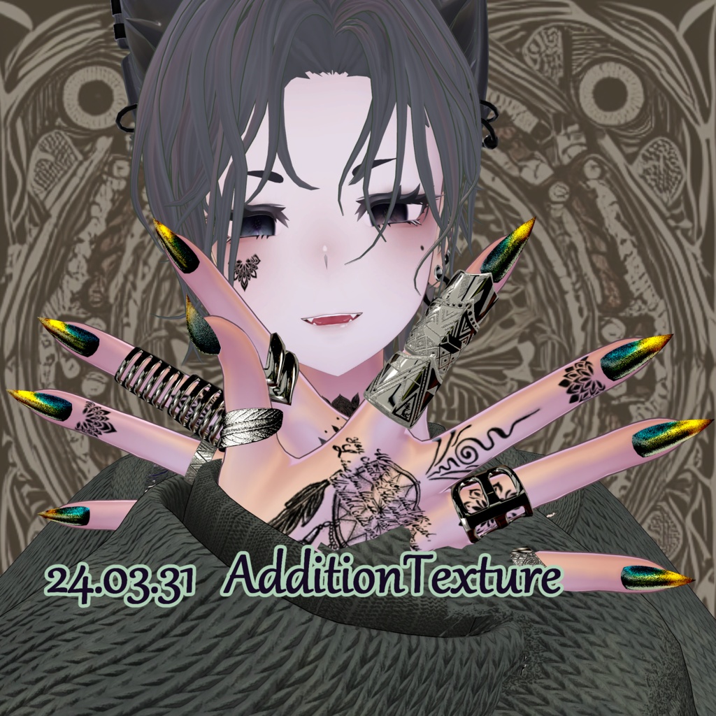 【MA対応】CatNailTip【VRC想定】11アバターMA設定済