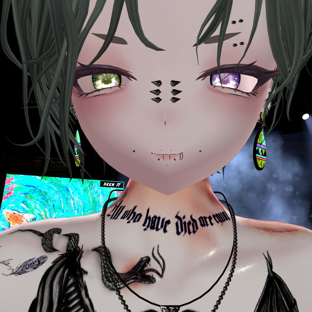 SHRI専用口ピアスSet【VRC想定】【MA設定済み】【LipSync設定済】