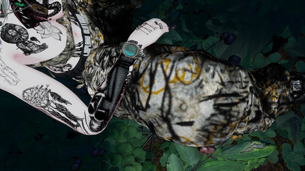 ThreeWiseMonkeysTattoo【VRC想定】仙猫・豺狼・SHRI調整済みテクスチャ同封