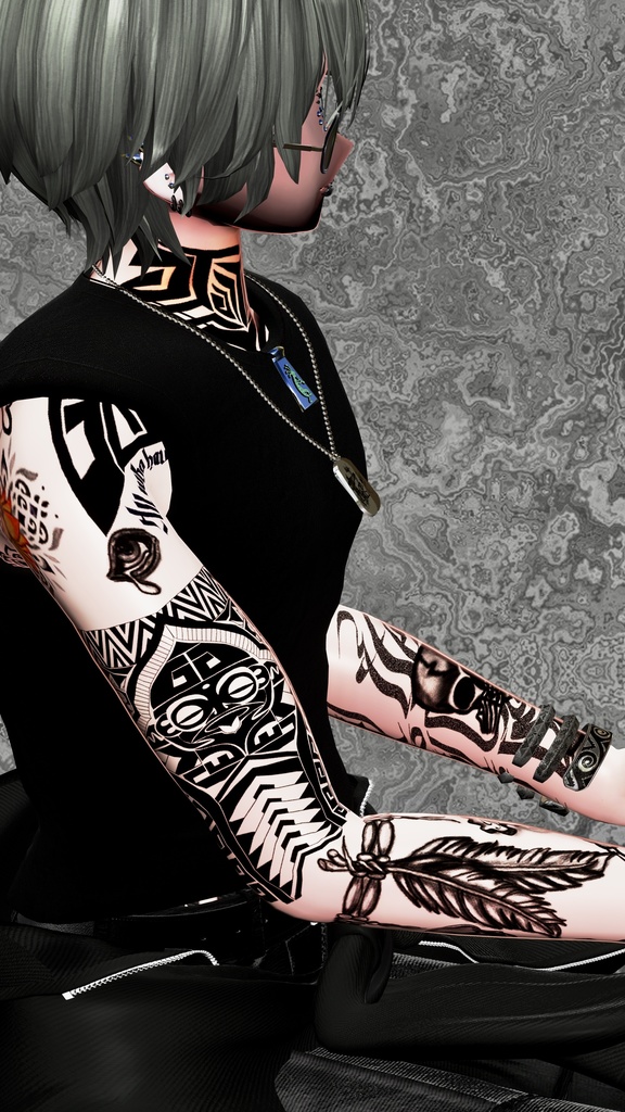 サモア風TattooSet 【VRC想定】5アバター対応データ有