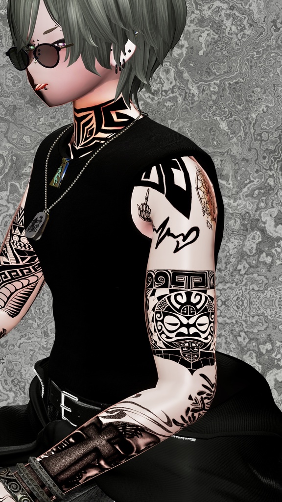 サモア風TattooSet 【VRC想定】5アバター対応データ有