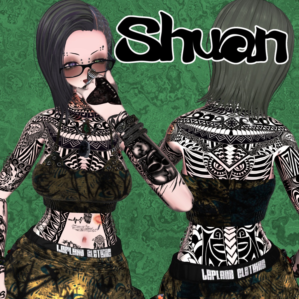 サモア風TattooSet 【VRC想定】6アバター対応データ有