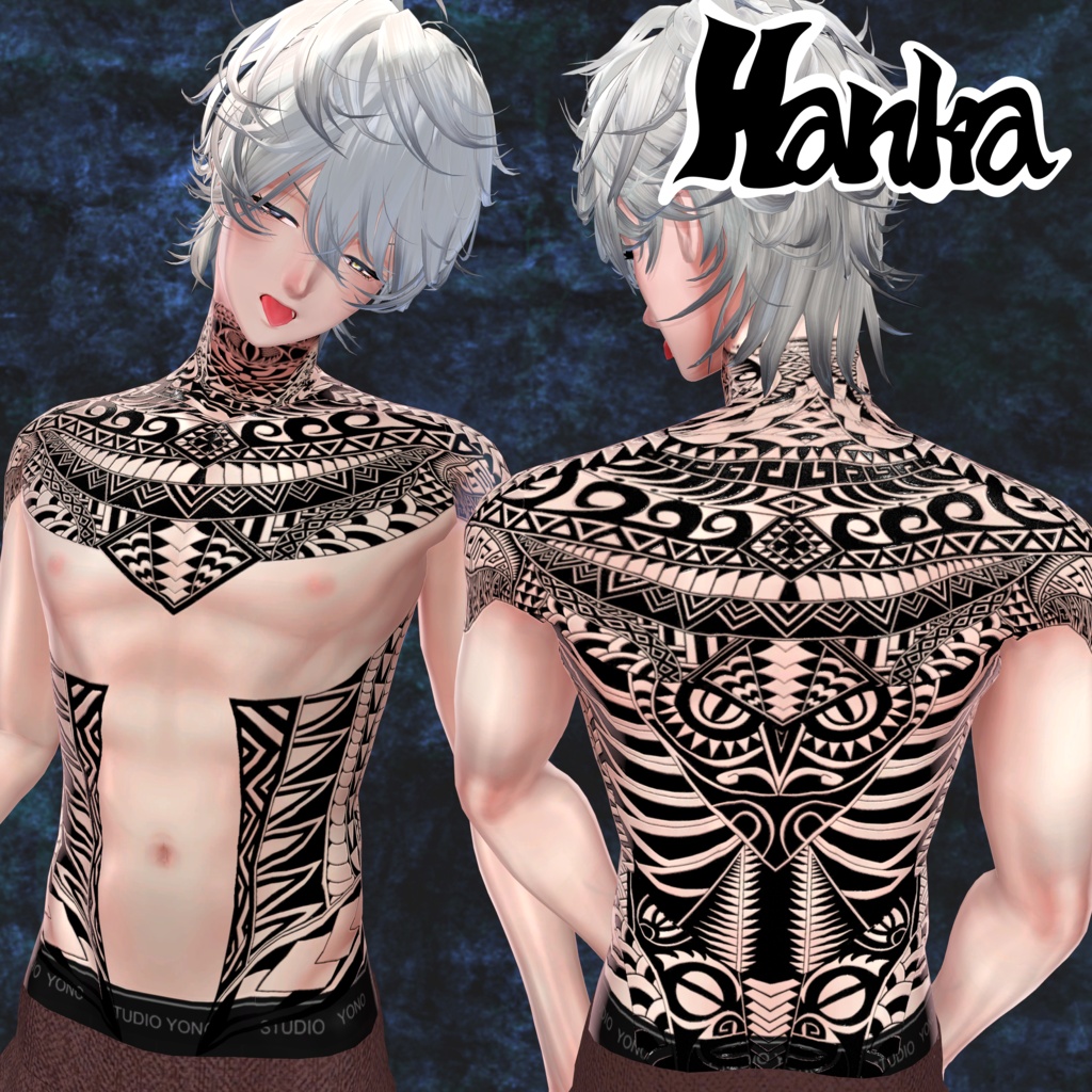 サモア風TattooSet 【VRC想定】8アバター対応データ有