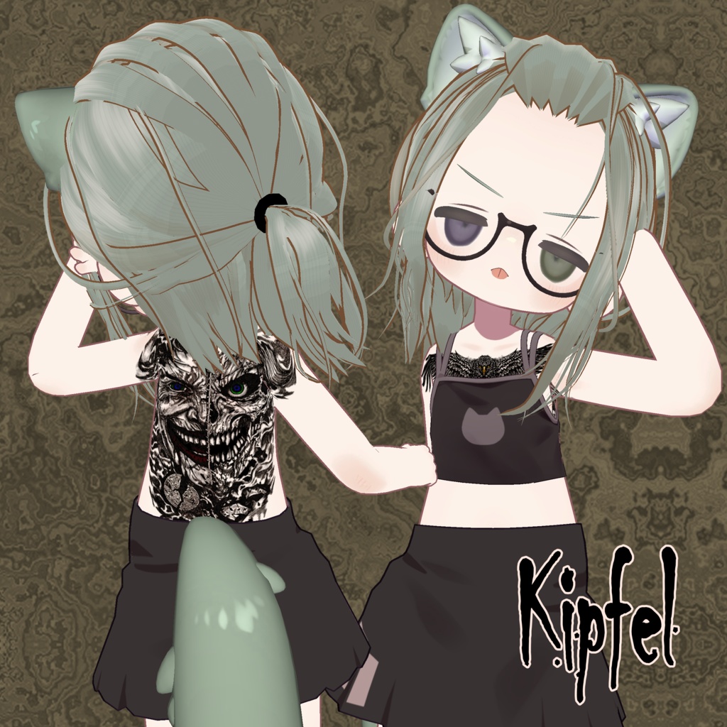 TwoFaceTattooSet【VRC想定】10アバター対応データ有