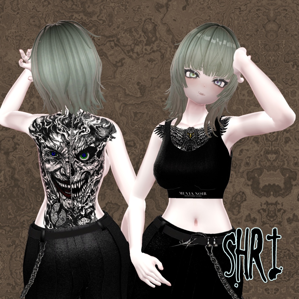 TwoFaceTattooSet【VRC想定】10アバター対応データ有