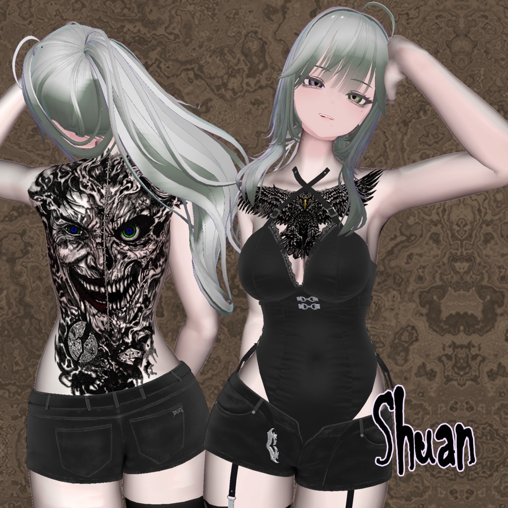 TwoFaceTattooSet【VRC想定】10アバター対応データ有