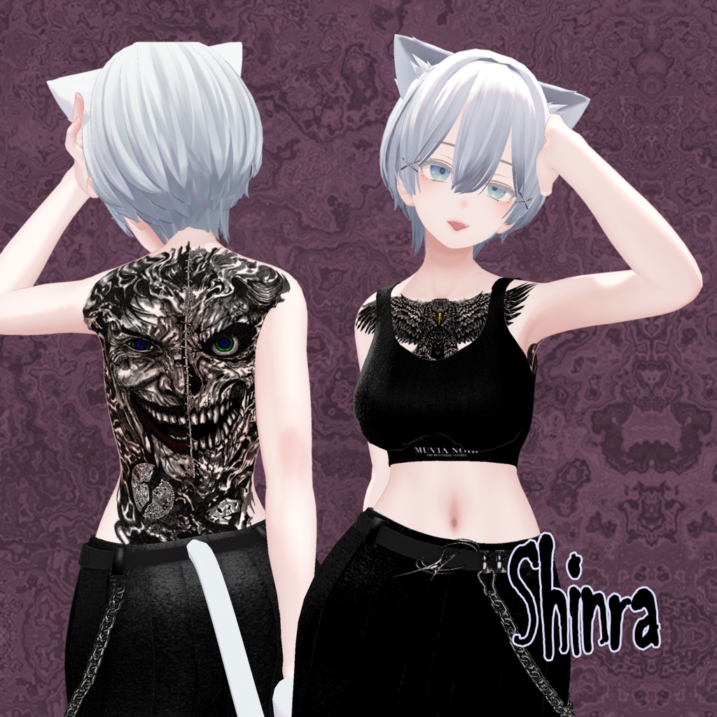 TwoFaceTattooSet【VRC想定】10アバター対応データ有