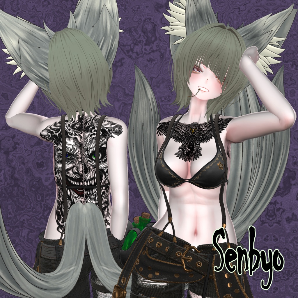 TwoFaceTattooSet【VRC想定】10アバター対応データ有