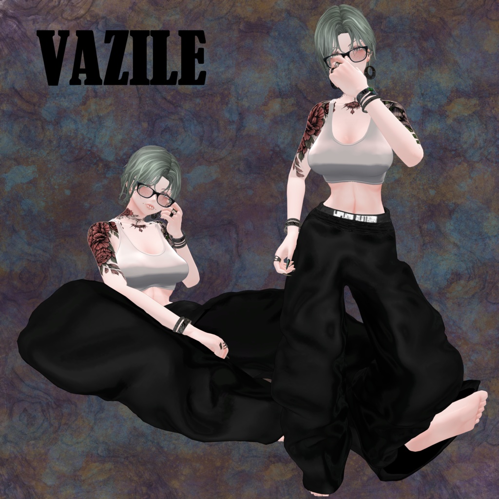 FlowerTattooSet【VRC想定】9アバター対応データ有