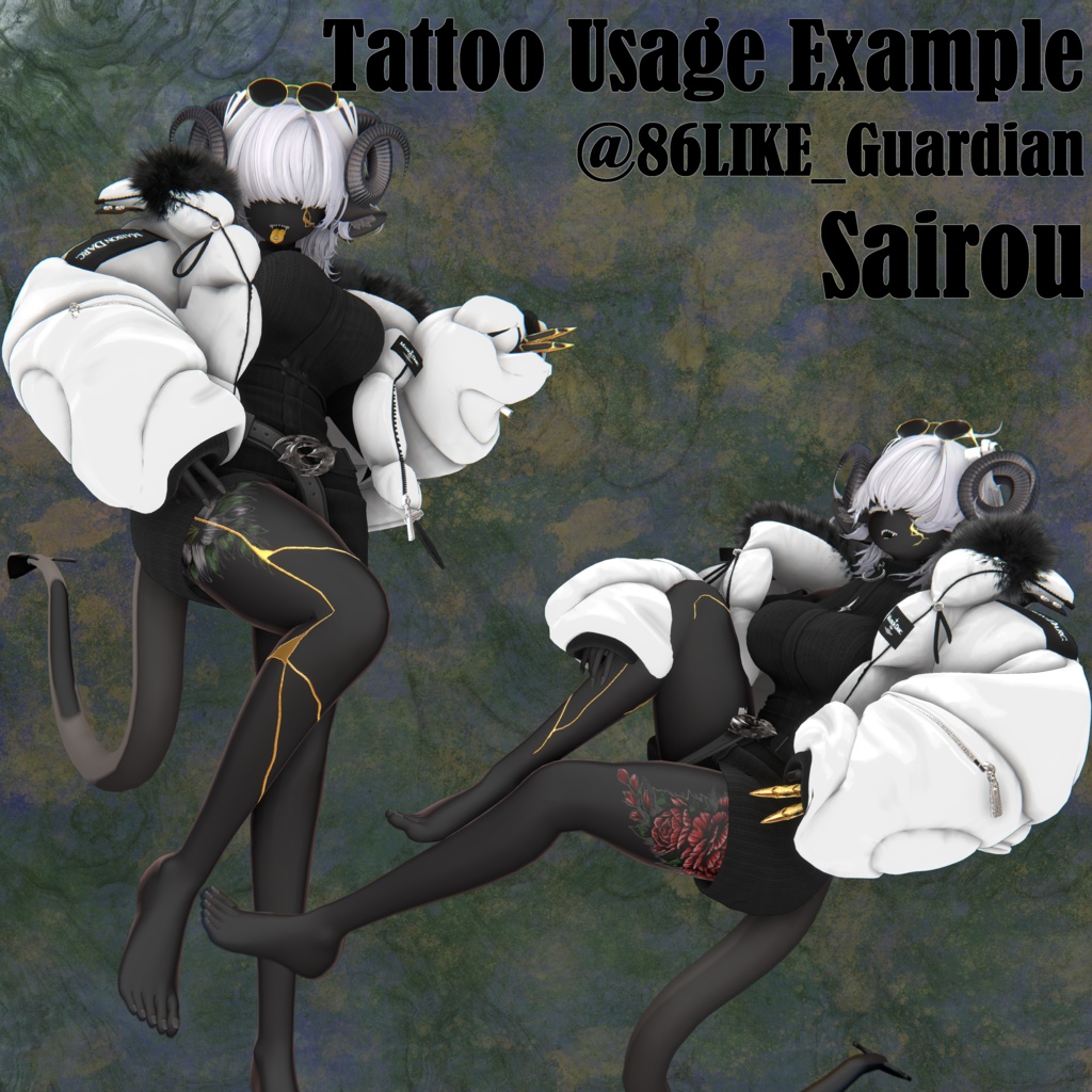 FlowerTattooSet【VRC想定】9アバター対応データ有