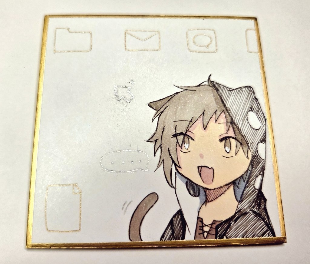 手描きミニ色紙