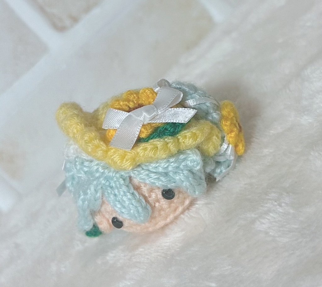 あみぐるみ おまんじゅうひまわりちゃん