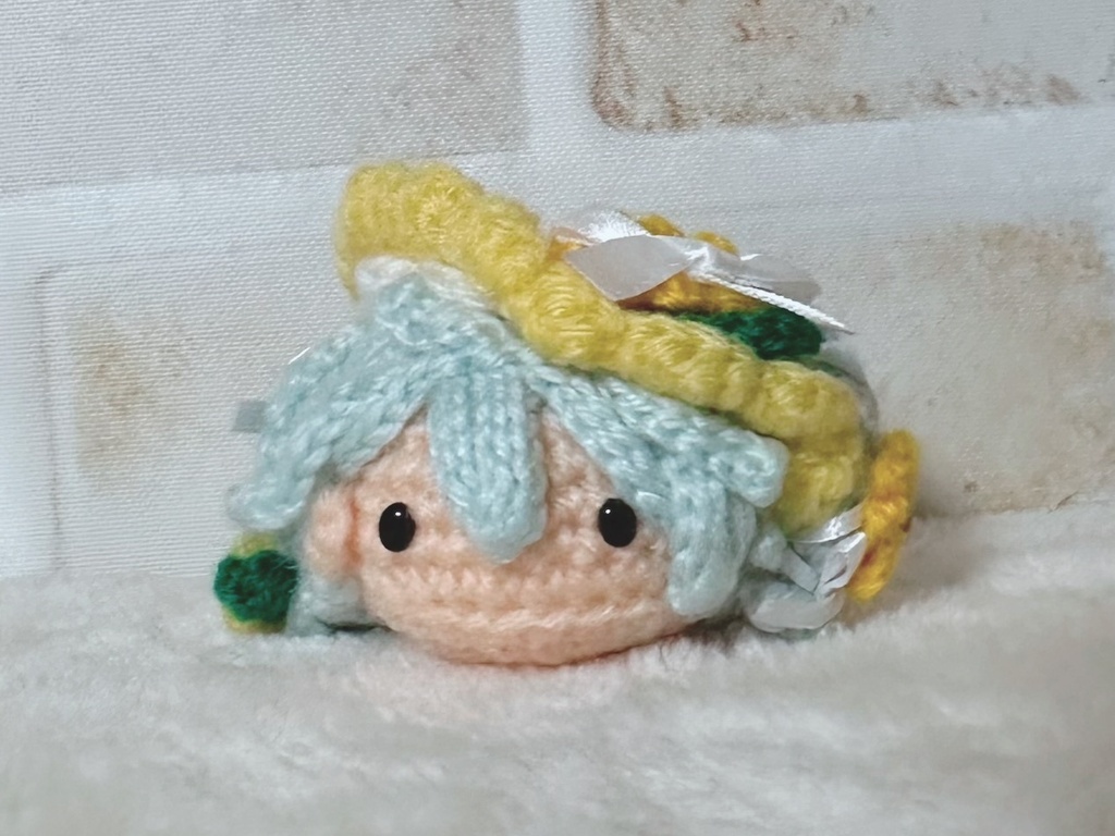 あみぐるみ おまんじゅうひまわりちゃん