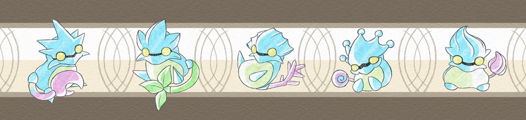 あつまるジンのマスキングテープ(水)