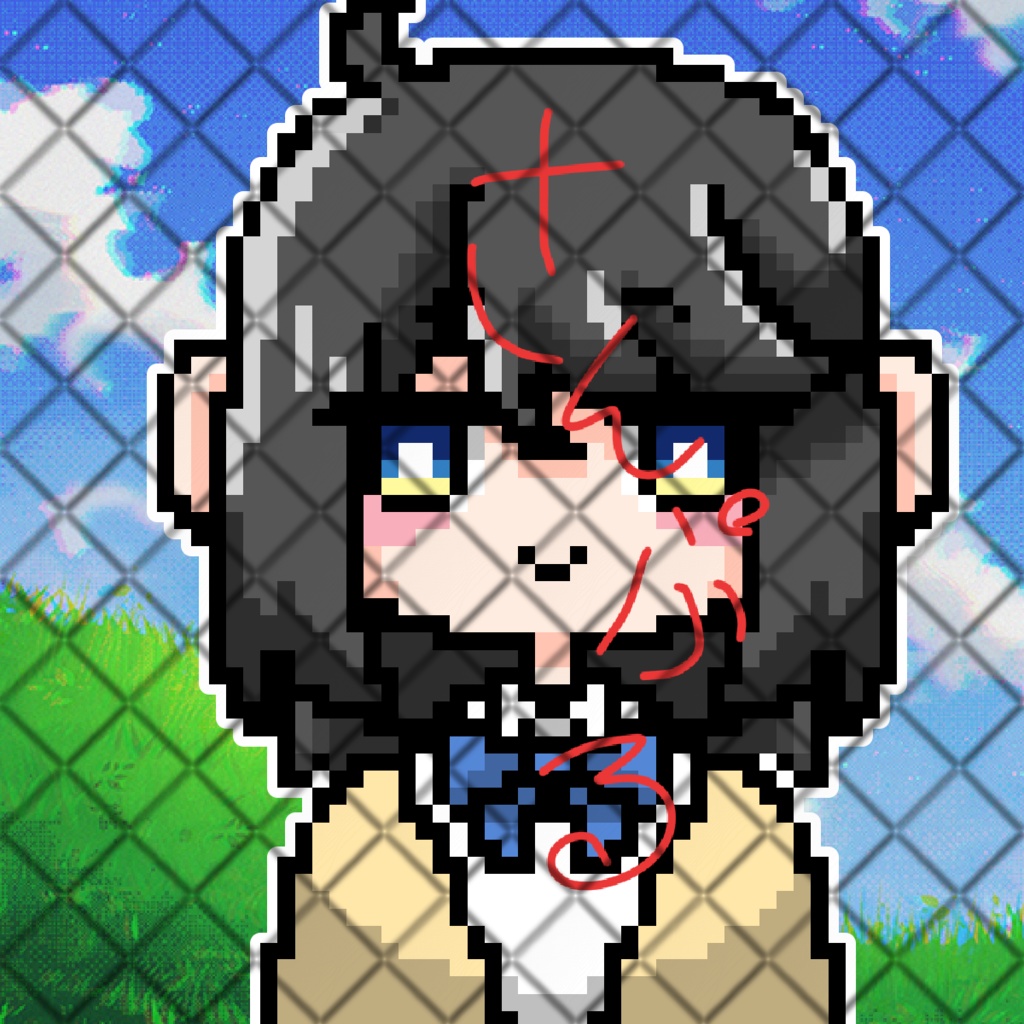 ドット絵SNSアイコン。手差分4種類セット